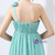 One Shoulder Chiffon Pleats Pleats Flower Bridesmaid Dress