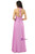 Purple Chiffon Pleats Halter Bridesmaid Dress
