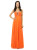 Orange Chiffon Beading Pleats Bridesmaid Dress