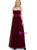 Burgundy Chiffon Pleats Strapless Bridesmaid Dress