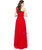 Red Chiffon One Shoulder Bridesmaid Dress