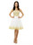 White Tulle Strapless Appliques Beading Homecoming Dress