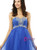 Royal Blue Tulle Beading Homecoming Dress