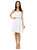 White Chiffon Pleats Homecoming Dress