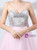 Pink Tulle Sequins Strapless Homecoming Dress With Bow