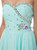 Blue Chiffon Strapless Pleats Crystal Homecoming Dress