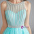 Blue Tulle Beading Homecoming Dress