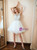 White Tulle Beading Homecoming Dress