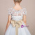 White Tulle Lace Beading Flower Girl Dress With Bow