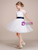 White Tulle Lace Backless Flower Girl Dress