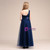 Navy Blue Tulle Lace One Shoulder Flower Girl Dress