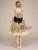 Gold Tulle Sequins Flower Girl Dress With Bow