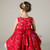 Red Lace Hi Lo Flower Girl Dress With Bow