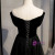 Black Tulle Velvet Off the Shoulder Prom Dress