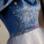 Blue Tulle Velvet Beading Prom Dress