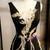 Black Satin Sequins Appliques Prom Dress
