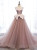 Pink Tulle Satin Spagehtti Straps Prom Dress