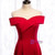 A-line Burgundy Satin Short Prom Dress