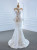 Sexy White Mermaid Long Sleeve High Neck Wedding Dress