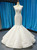 White Sequins Mermaid V-neck Wedding Dress