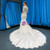 White Mermaid Tulle Appliques Wedding Dress