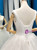 White Bling Bling Sequins V-neck Wedding Dress