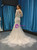 White Tulle Long Sleeve Beading Wedding Dress With Removable Train