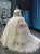 White Ball Gown Tulle Long Sleeve Wedding Dress