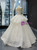 White Tulle Sequins Strapless Wedding Dress