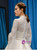 White Satin Long Sleeve High Neck Wedding Dress