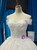 Luxury White Tulle Lace Off the Shoulder Beading Wedding Dress