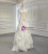 White Mermaid Tulle Open Back Long Sleeve Wedding Dress