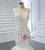White Mermaid Sequins V-neck Beading Wedding Dress