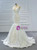 White Mermaid Sequins V-neck Beading Wedding Dress