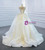 White Tulle V-neck Appliques Beading Wedding Dress