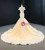 Champagne Mermaid Tulle Appliques Wedding Dress