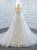 White Mermaid Tulle Long Sleeve Beading Wedding Dress
