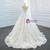 White Sequins V-neck Beading Wedding Dress