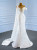 Luxury White Mermaid Satin Pearls Wedding Dress