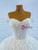 White Tulle Appliques Strapless Wedding Dress
