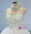 White Bling Bling Sequins High Neck Beading Wedding Dress