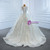 White Handwork Beading Sequins Long Sleeve Wedding Dress