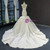 Ivory White Mermaid Satin V-neck Appliques Wedding Dress