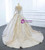 Light Champagne Sequins Long Sleeve Wedding Dress