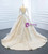 Light Champagne Sequins Long Sleeve Wedding Dress