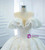 White Tulle Sequins Appliques Off the Shoulder Wedding Dress