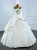 White Satin One Shoulder Appliques Beading Wedding Dress