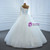 White Tulle Pearls One Shoulder Wedding Dress