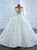 White Illusion Tulle Sequins Long Sleeve Wedding Dress