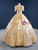 Gold Sequins Sweetheart Beading Sleeveless Wedding Dress